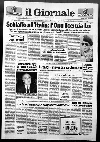 Il giornale : quotidiano del mattino